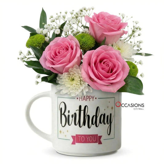 Birthday Classic Frame Roses Mug