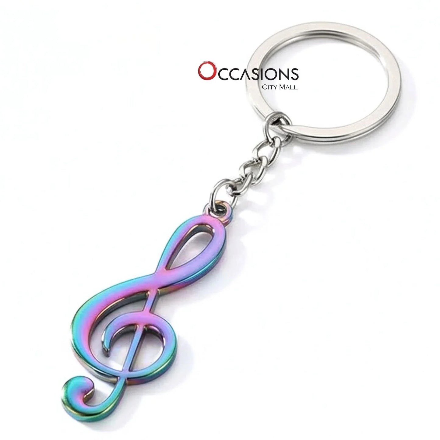 Colorful Music Note Keychain