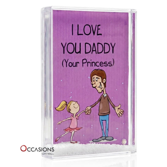 I Love You Daddy - Glitter Frame (15.5x10.5cm)