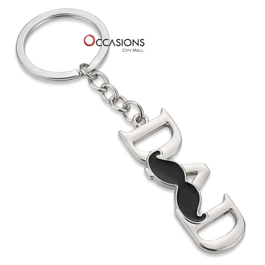 Dad Moustache Keychain