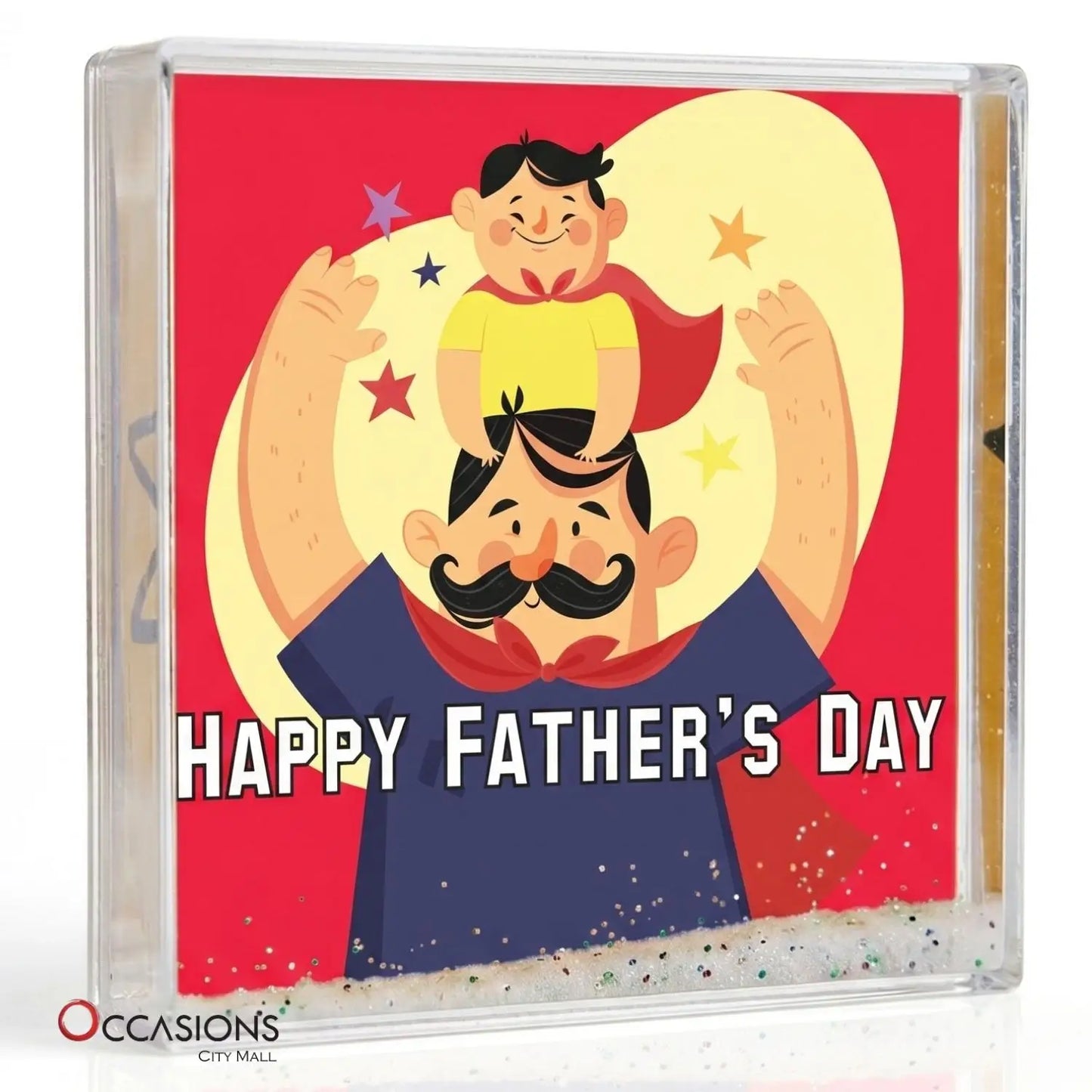 Happy Father's Day Red Frame (10.5×10.5cm)