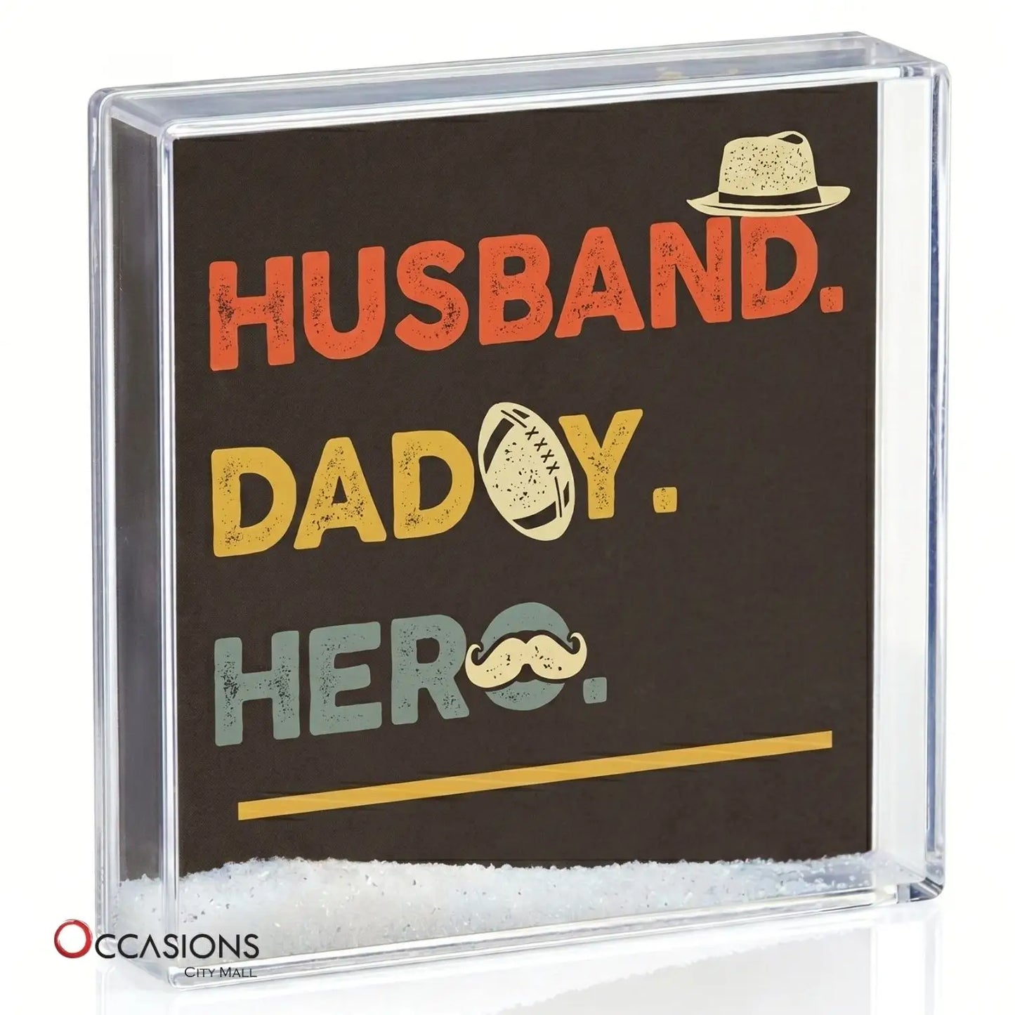 Husband, Daddy, Hero Frame (10.5×10.5 cm)