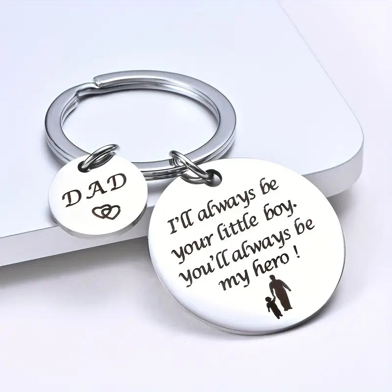Dad's Little Boy Keychain