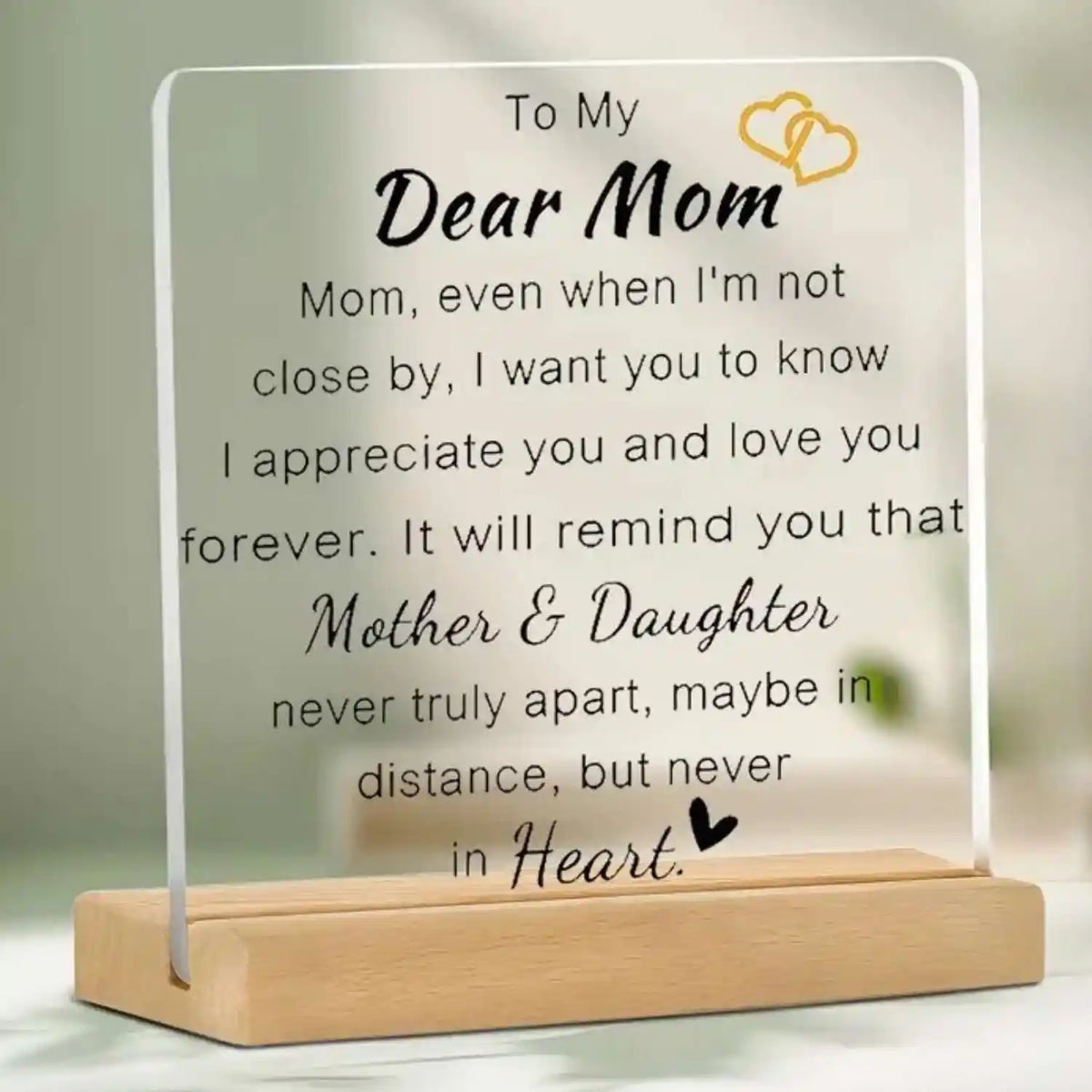 Dear Mom Acrylic Plaque