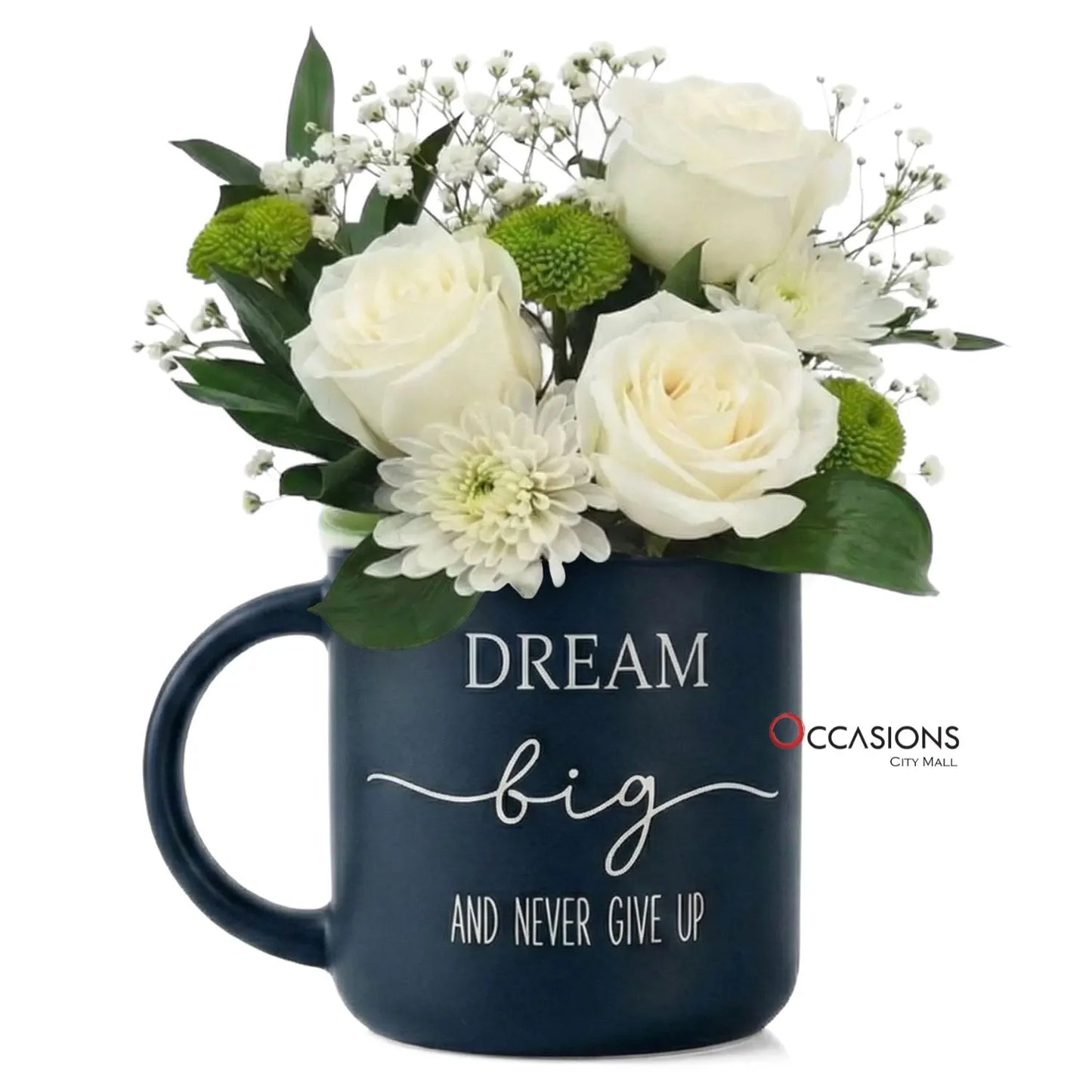 Dream Big Motivation Roses Mug