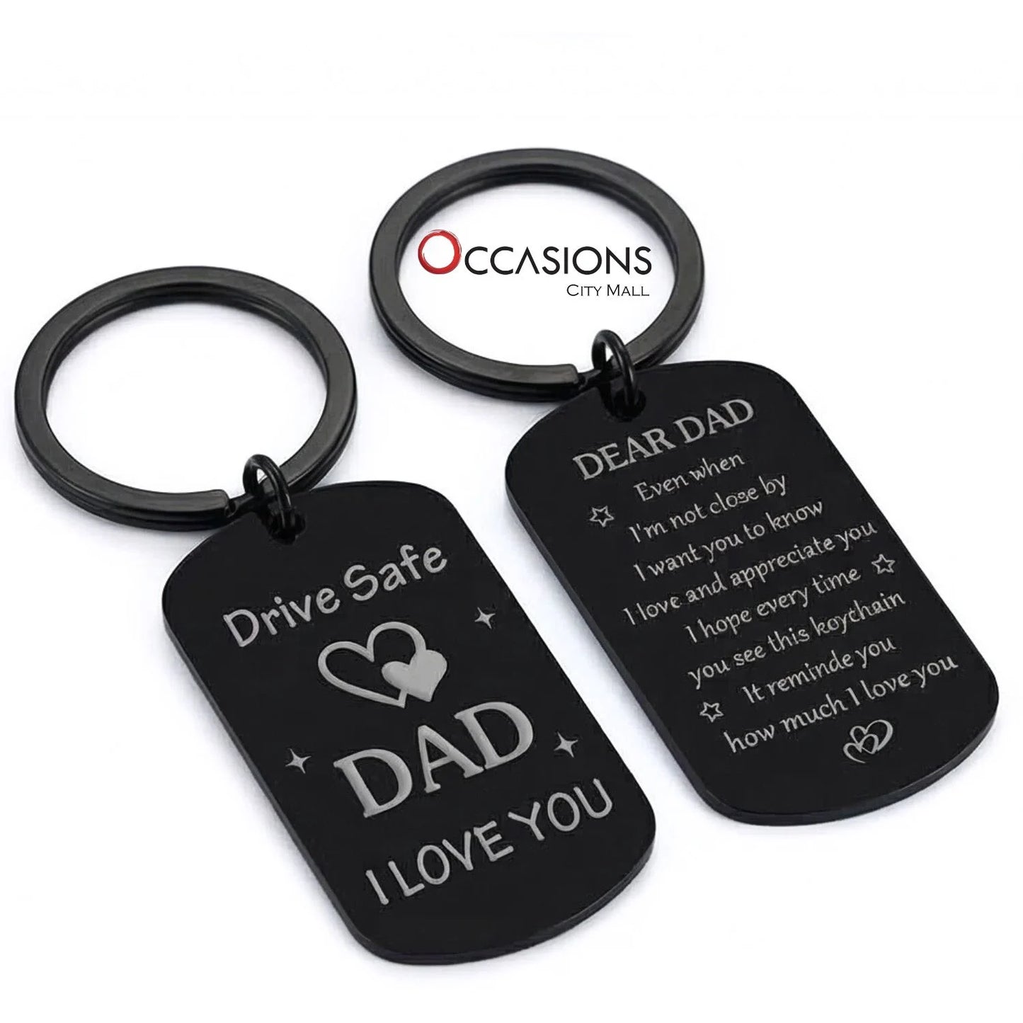 Drive Safe, Dad Keychain
