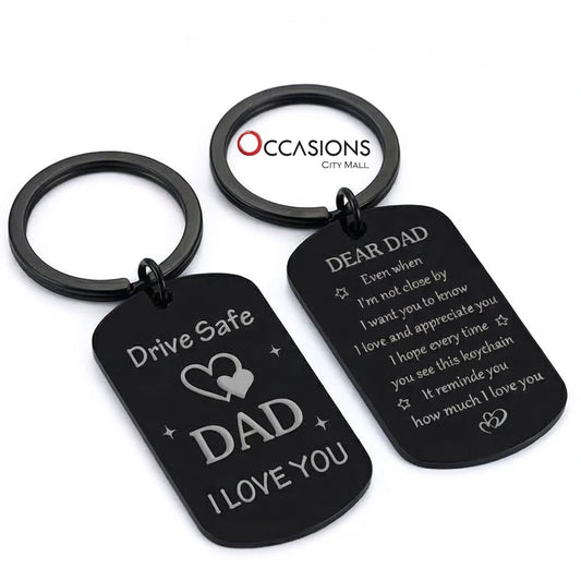 Drive Safe, Dad Keychain
