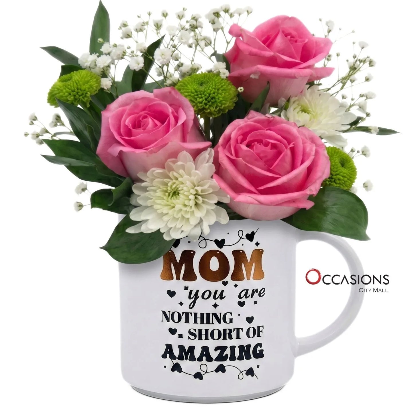 Amazing Mom Gold Roses Mug
