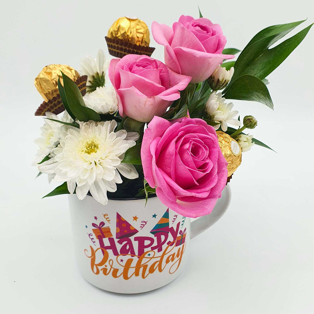 Happy Birthday Flowers & Chocolate