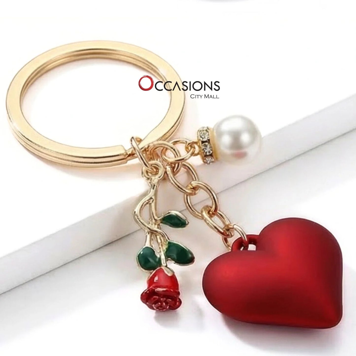 Heart Charm Keychain