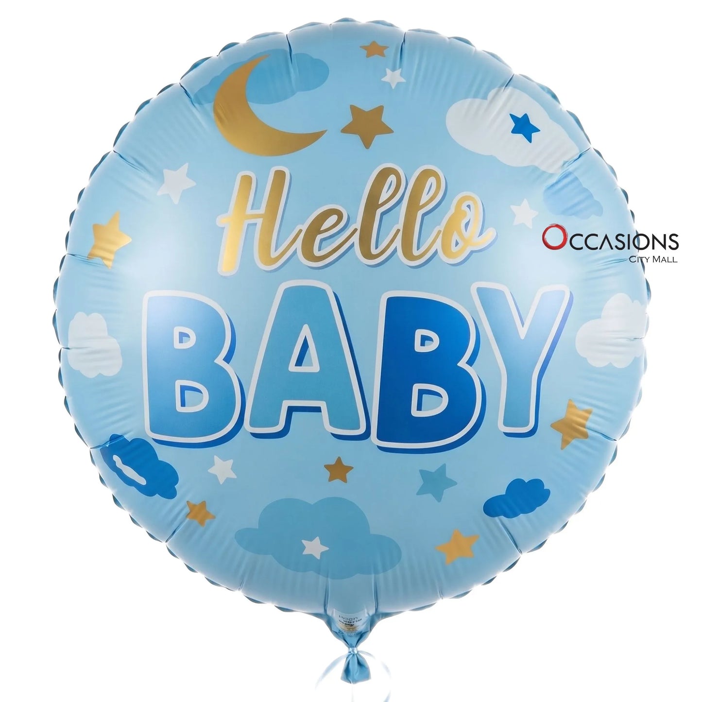 Hello Baby Blue Balloon