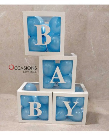 4 Balloon Boxes - Baby Boy
