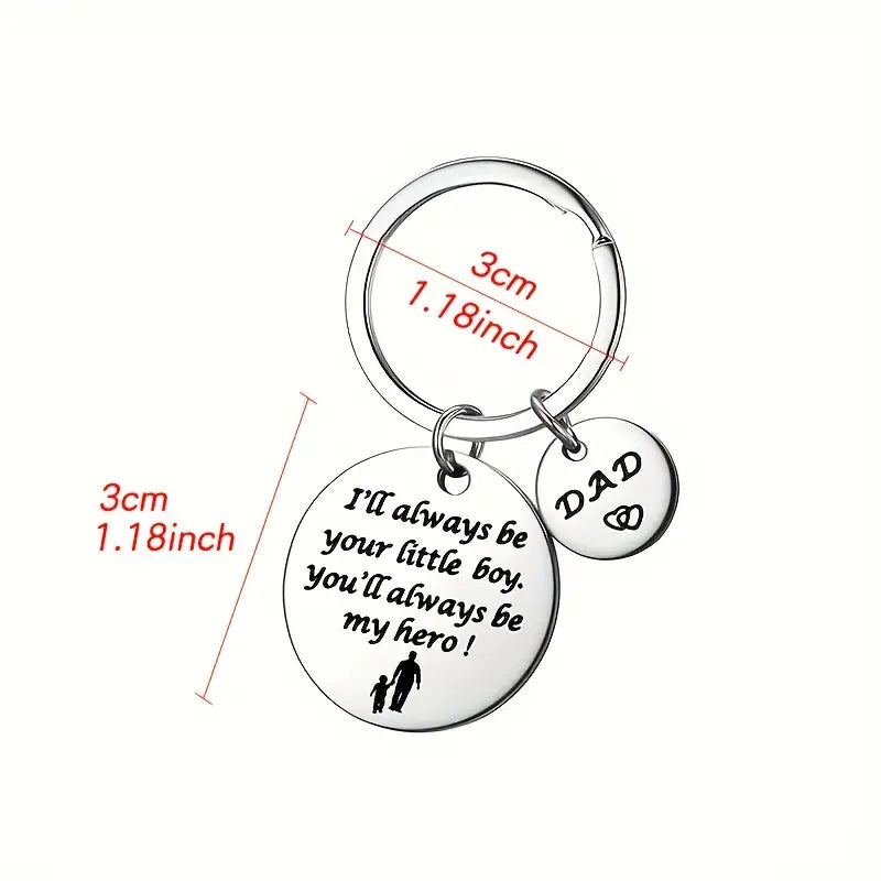 Dad's Little Boy Keychain