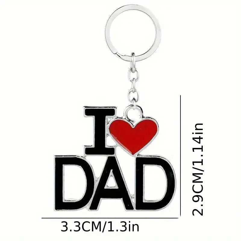I Love Dad Keychain