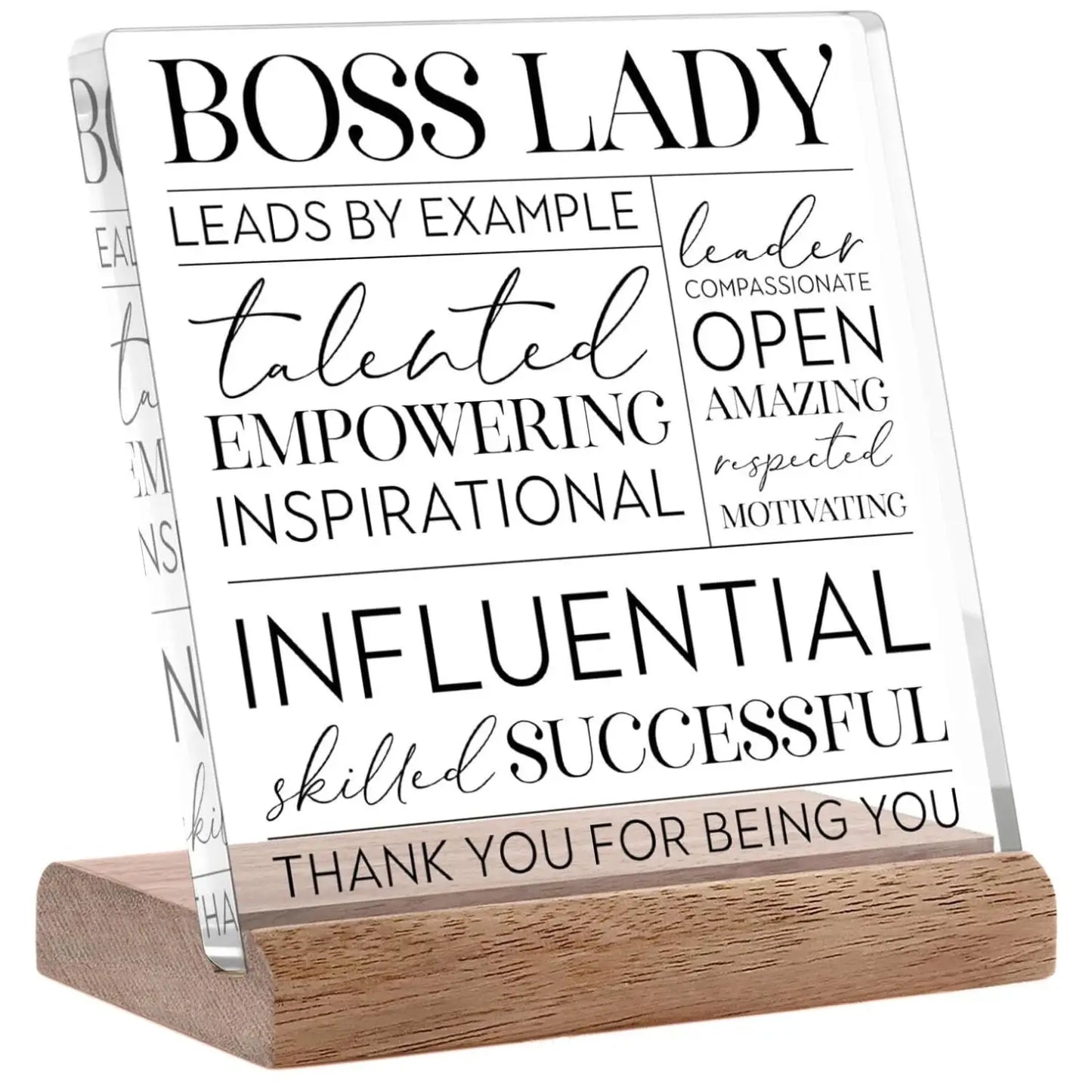 Influential Boss Lady Acrylic Plaque