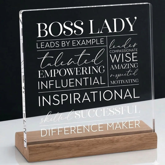 Inspirational Boss Lady Acrylic Plaque