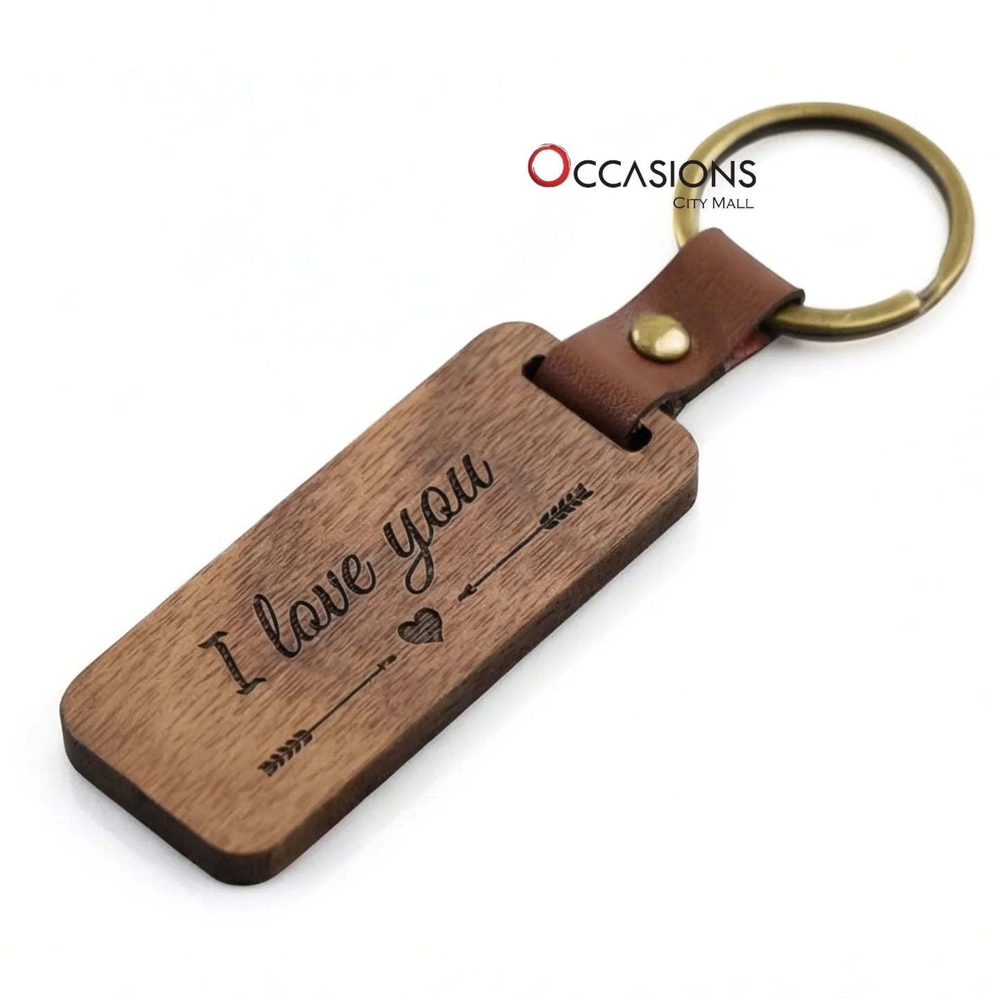 Love Wooden Keychain