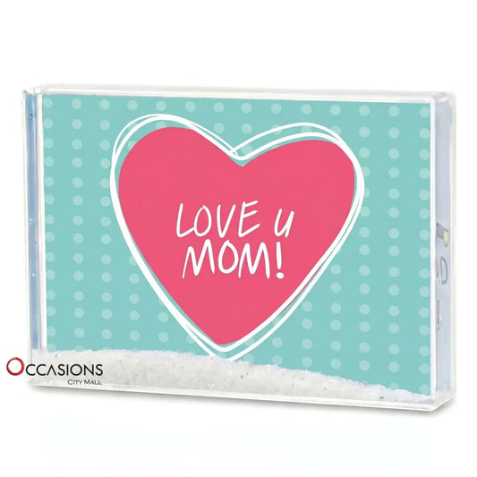 Love You Mom, Big Heart – Photo Frame (10.5×15.5cm) - buy this photo frame online from the best gift shop in Jordan with fast delivery across Amman