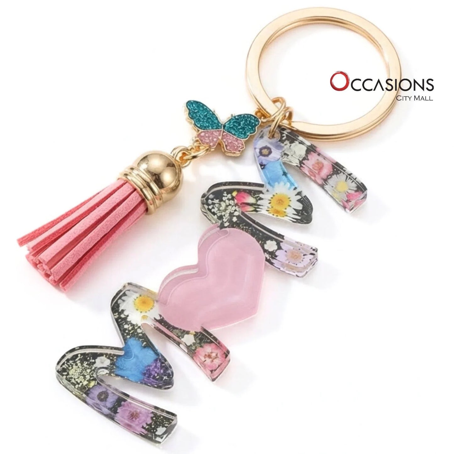 Mom Blossom Charm Keychain