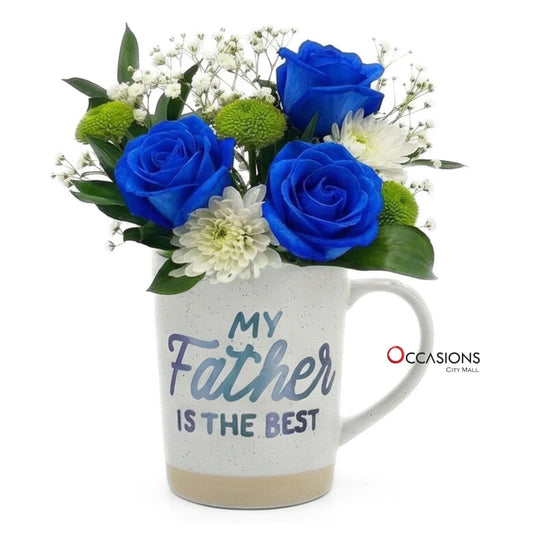 My Father is The Best Flowers Mug - buy these flowers online from the best flower shop in Jordan with fast delivery across Amman