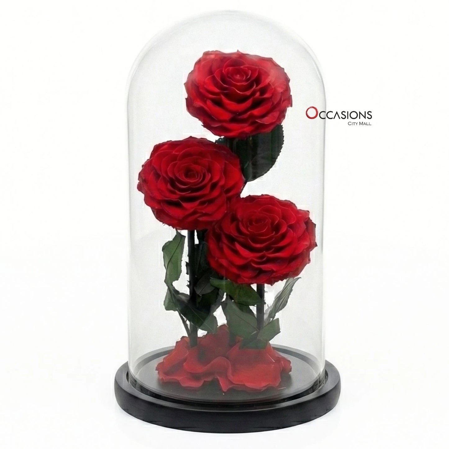 Forever Roses Glass Dome
