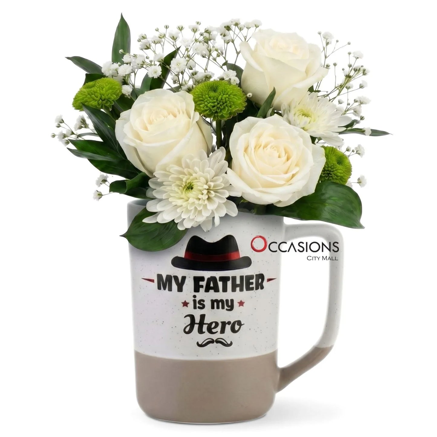 My Father My Hero Roses Mug - order online and send flowers to Amman Jordan from the best flower shop in Jordan with same day delivery service
