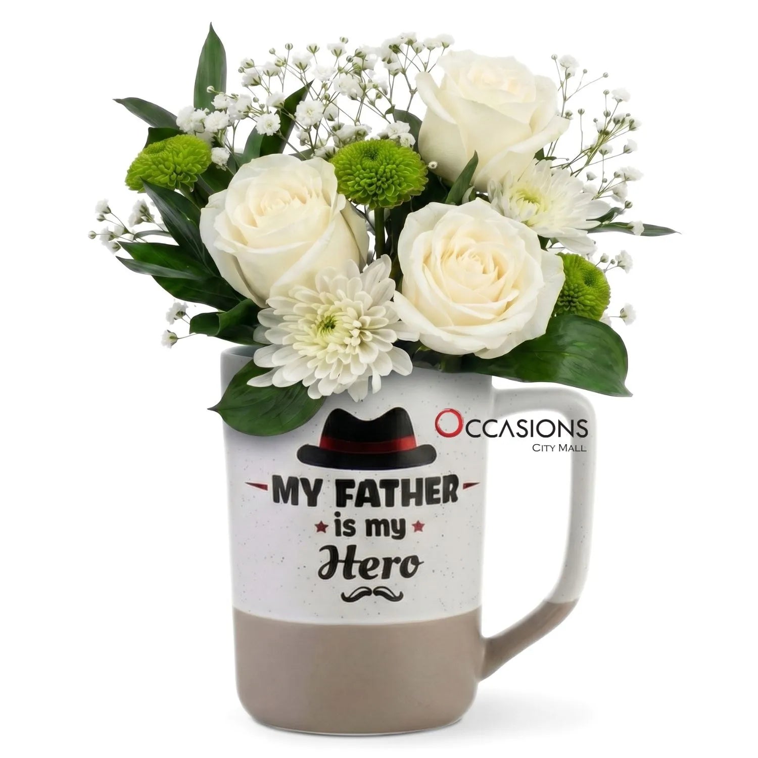 My Father My Hero Roses Mug - order online and send flowers to Amman Jordan from the best flower shop in Jordan with same day delivery service