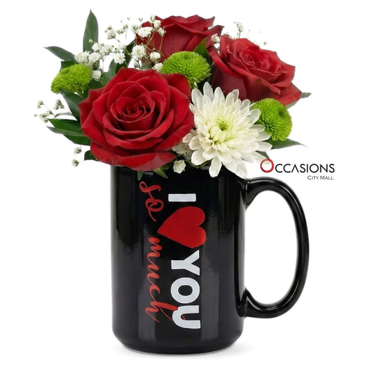 I Love You So Much Roses Mug