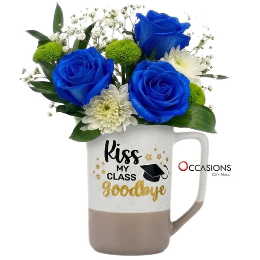 Kiss Class Goodbye Roses Mug - buy these flowers online from the best flower shop in Jordan with fast delivery across Amman