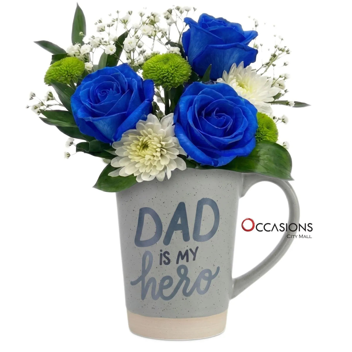Dad Is My Hero Roses Mug - order online and send flowers to Amman Jordan from the best flower shop in Jordan with same day delivery service