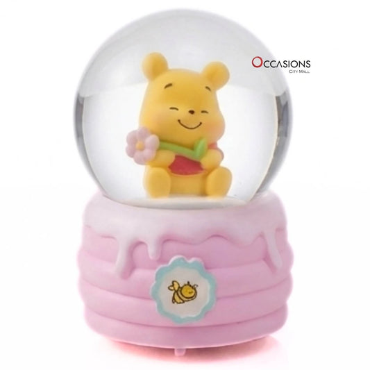 Winnie The Pooh Flower Snow Globe (H:9.5cm) - With Light