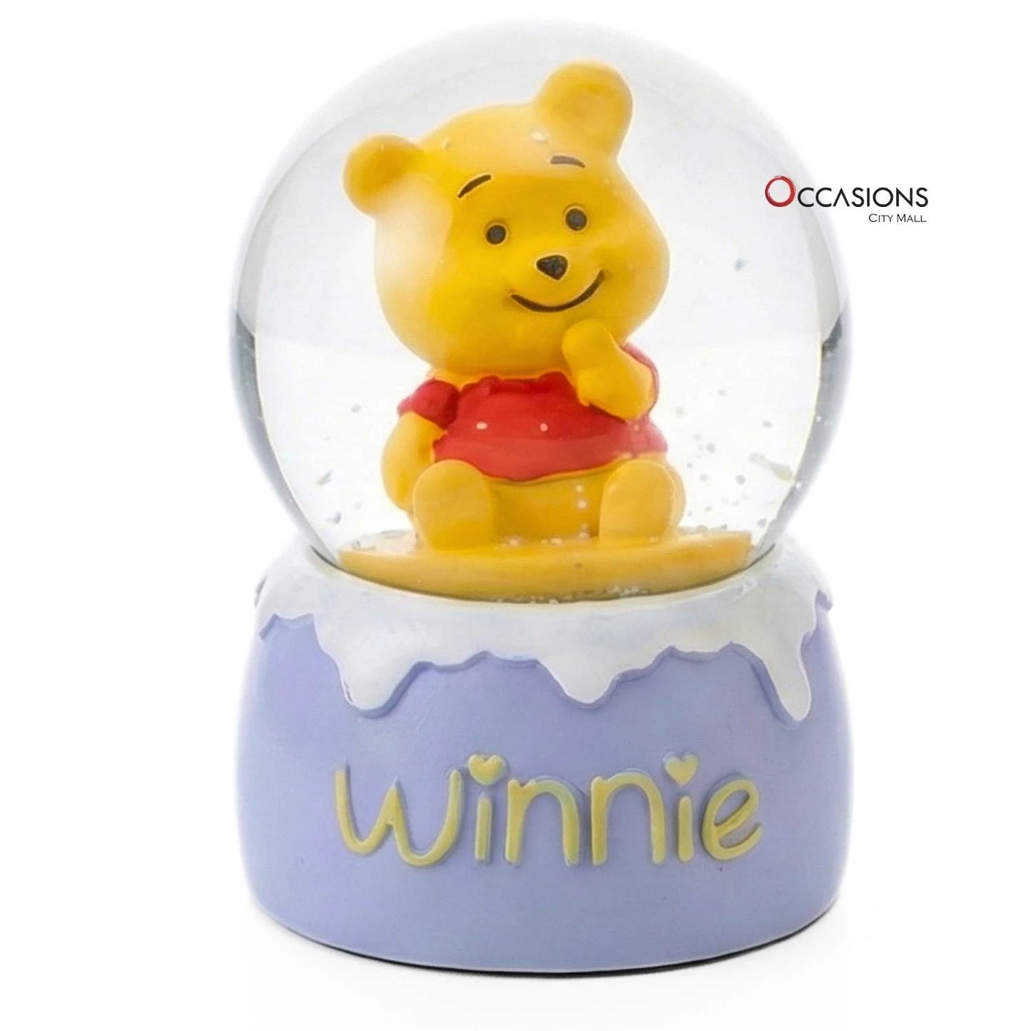 Winnie The Pooh Purple Snow Globe (H:6.5cm) - With Light