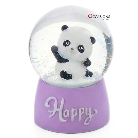 Panda Small Globe - Purple (H:6.5cm)