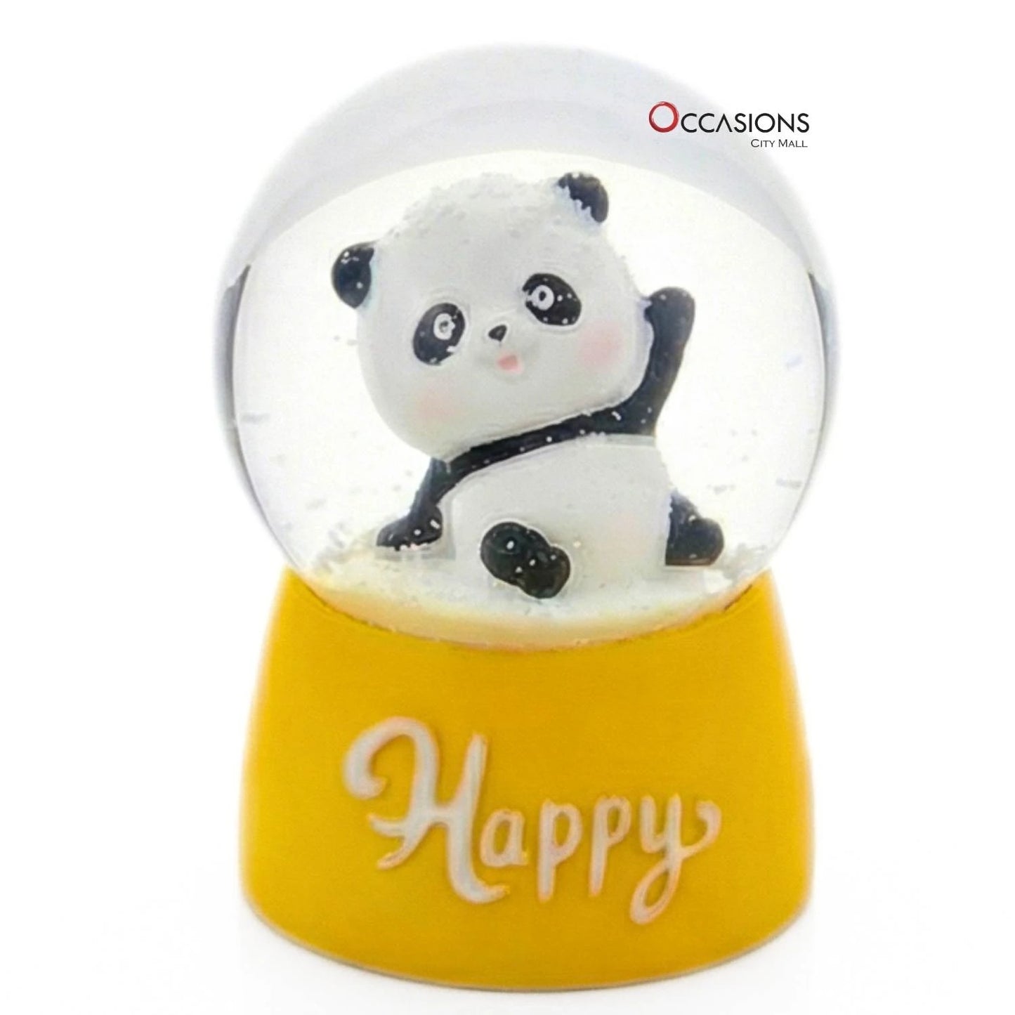 Panda Small Globe - Yellow (H:6.5cm)