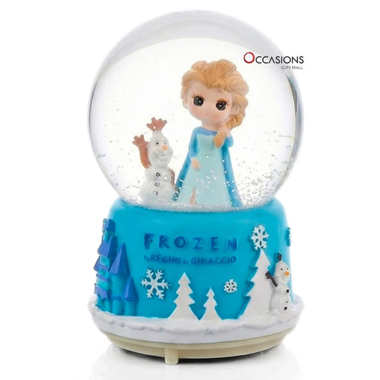 Frozen Snow Globe - Blue (H:13cm) - With Light