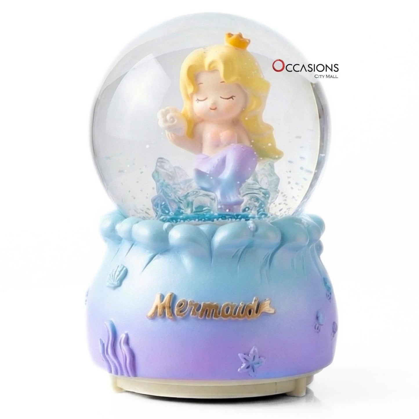 Mermaid Snow Globe (H:13cm) - With Light