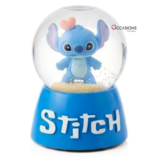 Standing Stitch Snow Globe - Blue (H:6.5cm)