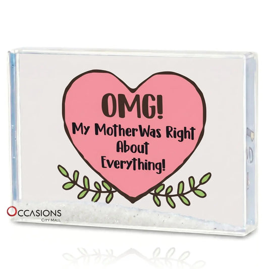 OMG! My Mother Was Right – Photo Frame (10.5×15.5cm) - order online and send this photo frame to Amman Jordan from the best gift shop in Jordan with same day delivery service