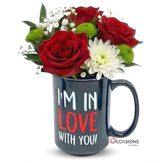 I’m in Love with You Mug with Flowers