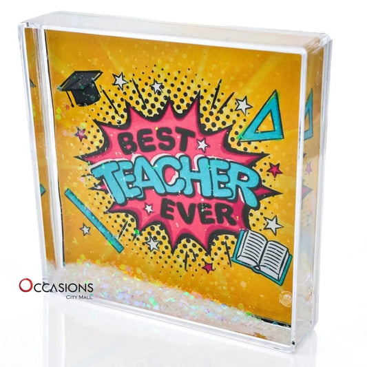 Best Teacher Ever Comic Frame (10.5×10.5 cm)