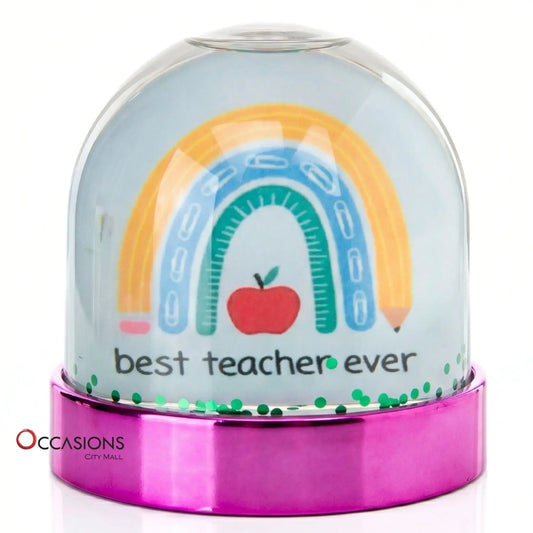 Rainbow Best Teacher Ever Globe