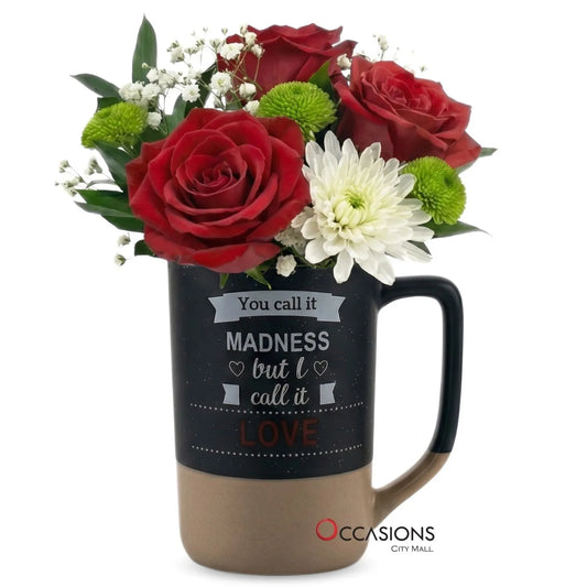 Call it Love Roses Mug - order online and send flowers to Amman Jordan from the best flower shop in Jordan with same day delivery service