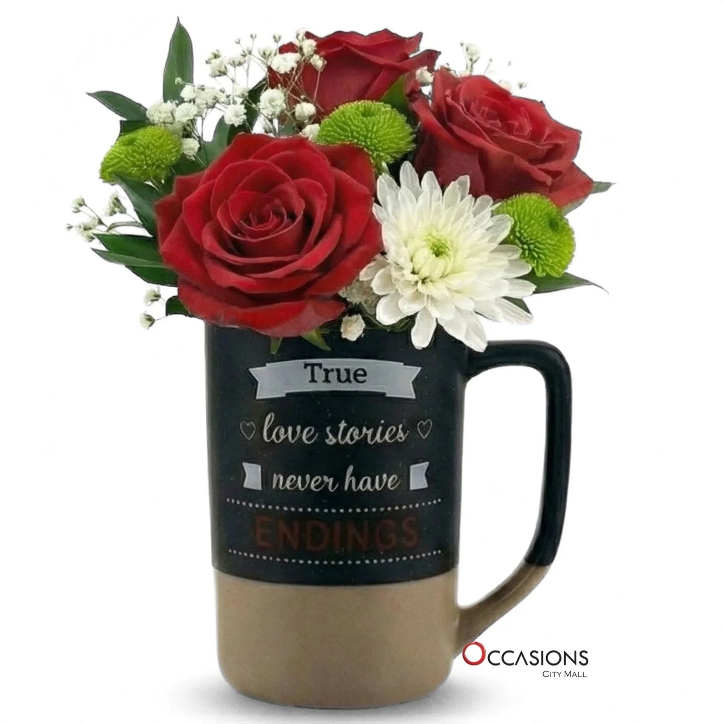 Romantic Quotes Endings Flowers Mug
