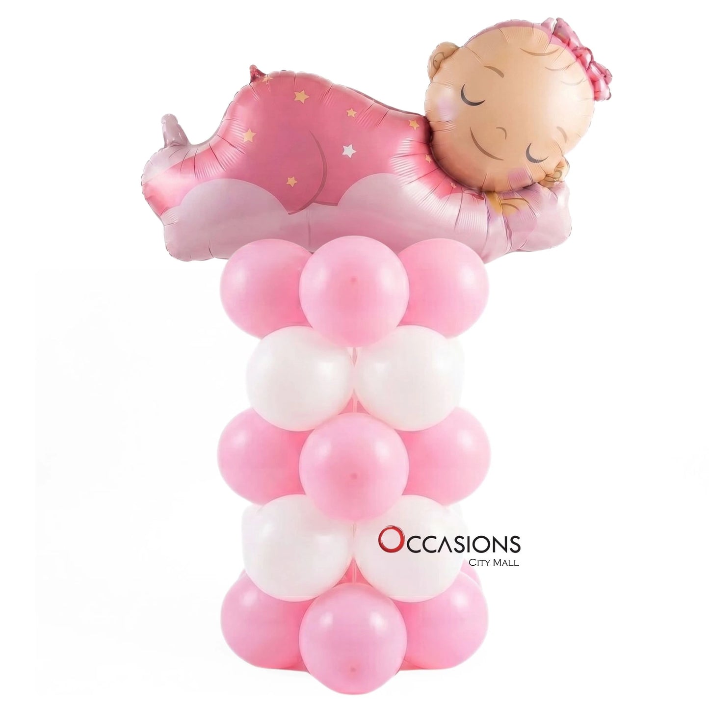 Sleeping Baby Girl Balloon Stand
