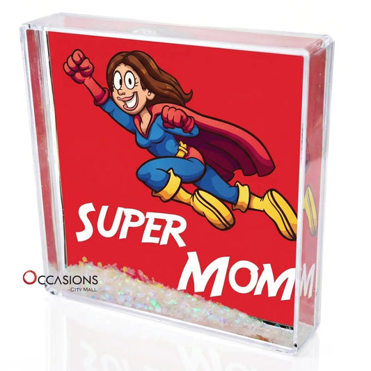 Super Mom Red – Photo Frame (10.5×10.5cm) - shop this photo frame online and get same day delivery anywhere in Amman Jordan