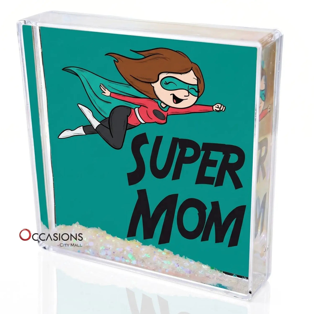 Super Mom Sparkle – Photo Frame (10.5×10.5cm) - order online and send this photo frame to Amman Jordan from the best gift shop in Jordan with same day delivery service
