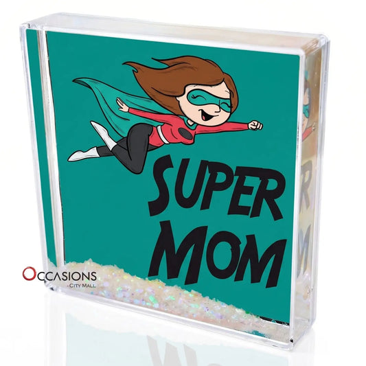 Super Mom Sparkle – Photo Frame (10.5×10.5cm) - order online and send this photo frame to Amman Jordan from the best gift shop in Jordan with same day delivery service