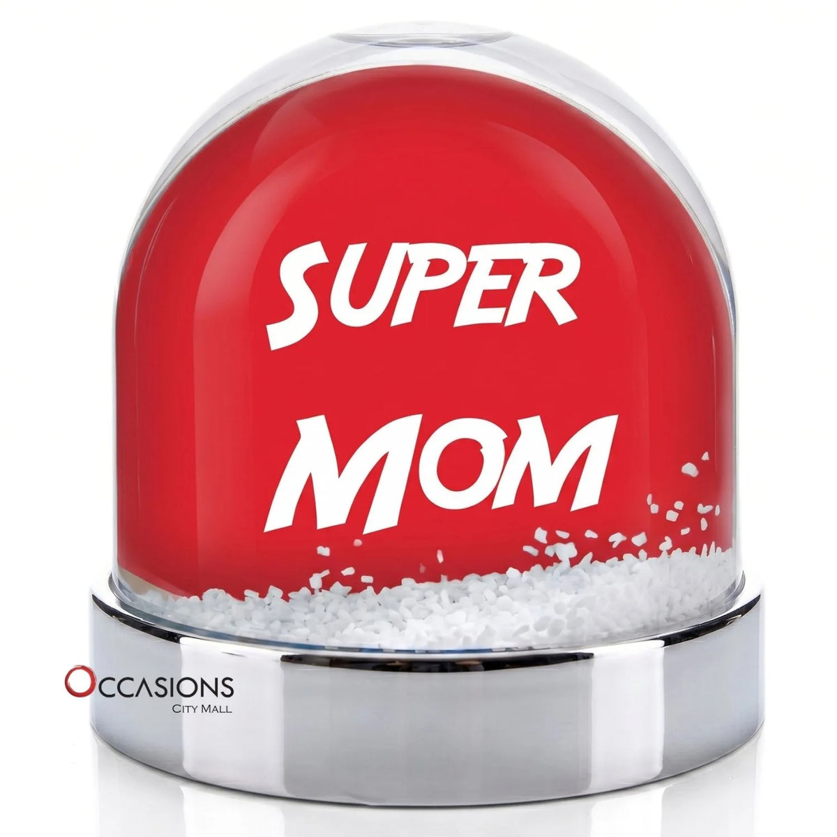 Super Mom Red Snow Globe - buy this gift online from the best gift shop in Jordan with fast delivery across Amman
