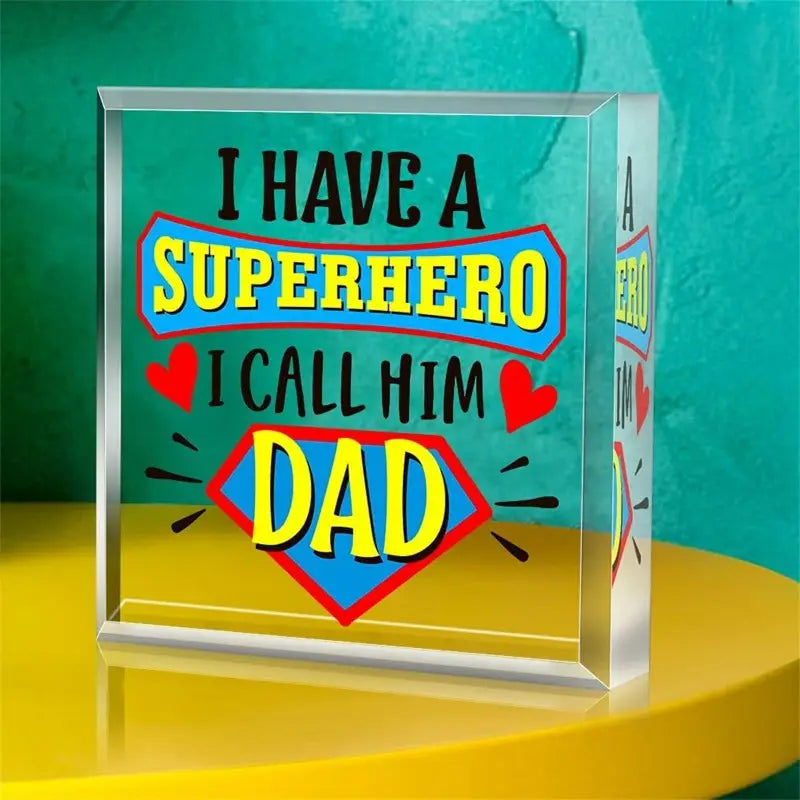 Superhero Dad Acrylic Frame