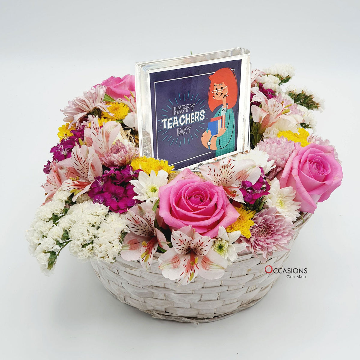 Happy Teacher’s Day Flower Basket